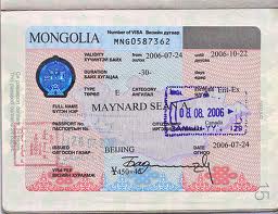 Visa Mông Cổ