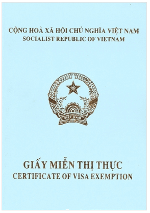 giấy miễn thị thực loại sổ giấy miễn thị thực loại sổ