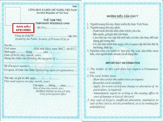 Các bước đổi thẻ thường trú cho người nước ngoài