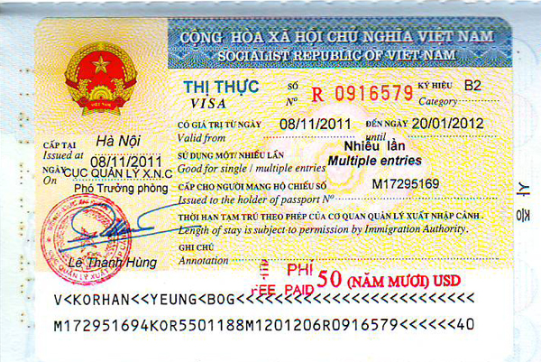 Gia hạn Visa ở lại Việt Nam 1-3-6 tháng