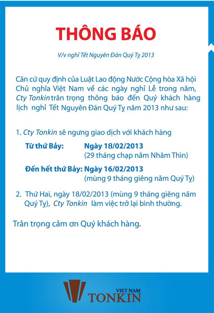 Lịch nghỉ tết